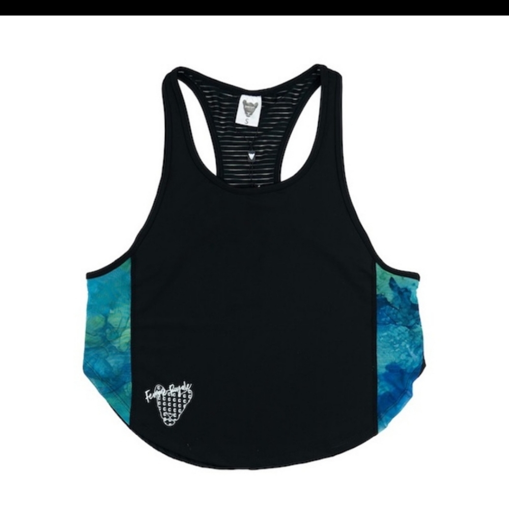 Femme Royale Sleeveless Fitness Active Black Tank Top Women’s Size Small New 